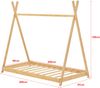 Kinderbett Vimpeli mit Matratze 90x200 cm Bambus [en. casa] Bild 2