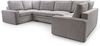 AX LIVING Ecksofa grau Treville U Wohnlandschaft XXL U Form Bild 2