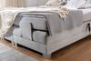 Boxspringbett Elektrisch Bett FAUSTO 120x200cm in Stoff Wind Schwarz Bild 4