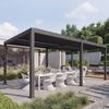 Mendler 'HWC-L46' Pergola, Regenrinne sturmfest, Aluminium anthrazit, 3x6 m Bild 1