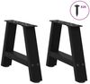 vidaXL Couchtischbeine A-Form 2 Stk. Schwarz 50x(30-31) cm Stahl 4012816 Bild 3
