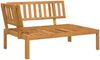 vidaXL 3-tlg. Garten-Sofagarnitur aus Paletten mit Kissen Akazienholz 3209446 Bild 3