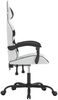 vidaXL Gaming-Stuhl Drehbar Weiß und Schwarz Kunstleder 349553 Bild 4