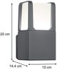 LED Außenleuchte Wandlampe, Alu, anthrazit matt, IP54, 650lm Bild 3