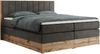Boxspringbett BELLISSIMO KING, Doppelbett mit Multipocket-Matratze, Polsterbett mit Kopfstütze - 200 x 200 cm - Dunkelgrau Velvet - H3 Bild 4