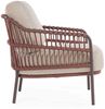 Gartensessel Aitalia aus Metall, modernes Design, Java Rot, gepolstert, abnehmbare Kissen Bild 5