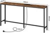 Konsolentisch mit Ladestation USB-Anschlüssen 160cm Vintagebraun Bild 3
