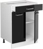 Küchenunterschrank R-Line Schwarz Hochglanz 60 cm mit Schublade, AP Anthrazit Vicco Bild 4