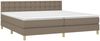 vidaXL Boxspringbett mit Matratze & LED Stoff Taupe 200x200 cm, Härtegrad: H2 [3134065] Bild 3