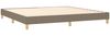 vidaXL Boxspringbett mit Matratze & LED Stoff Taupe 200x200 cm, Härtegrad: H2 [3134065] Bild 5