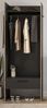 Garderobe Salud in grau und Nox Eiche 70 x 189 cm Bild 2