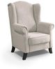 Beautysofa Ohrensessel Leonardo (mit Holzbeine, Wellenfedern), Polstersessel im skandinavisches Stil, Sessel aus Velours, Wohnzimmer Bild 5