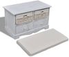 vidaXL Sitzbank mit Stauraum Weiß 62×33×42 cm Paulownia Holz 240790 Bild 5