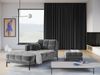 Micadoni Recamiere Mamaia 1-Sitzer Links Samt Bluvel Hellgrau schwarze Beine Bild 4