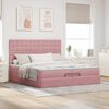vidaXL Ottoman-Bett mit Matratzen & LEDs Rosa 200x200 cm Samt 3314491 Bild 4