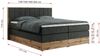Boxspringbett BELLISSIMO KING, Doppelbett mit Multipocket-Matratze, Polsterbett mit Kopfstütze - 180 x 200 cm - Dunkelgrau Stoff - H3 Bild 5
