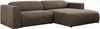 Ecksofa PASADENA, freistehendes Ecksofa, breite Armlehnen, Federsitz - rechts - Braun Velours Bild 4