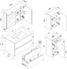 VCM Badmöbel Waschtisch Cosila 921991 Anthrazit H. 150 x B. 121 x T. 47 cm Bild 5