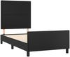 Einzelbettgestell Design für Erwachsene mit Kopfteil Schwarz 90x200 cm Kunstleder d3288e Bild 4