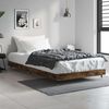 vidaXL Bettgestell ohne Matratze Räuchereiche 90x190 cm Holzwerkstoff 832202 Bild 3