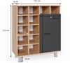 Vicco 'Fynn' Badregal mit Wäschekorb, MDF natur / anthrazit, 78,4 x 34 x 91,6 cm Bild 3