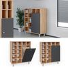 Vicco 'Fynn' Badregal mit Wäschekorb, MDF natur / anthrazit, 78,4 x 34 x 91,6 cm Bild 2