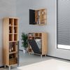 Vicco 'Fynn' Badregal mit Wäschekorb, MDF natur / anthrazit, 78,4 x 34 x 91,6 cm Bild 4