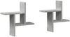 vidaXL Wandregale 2 Stk. Betongrau 38x12x38 cm Holzwerkstoff 853248 Bild 2