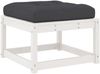 vidaXL Gartenhocker mit Kissen Weiß Massivholz Kiefer 844700 Bild 2