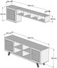 Dmora Fernsehschrank Guendalina, Ständer für Wohnzimmerfernseher, Niedriges Wohnzimmer-Sideboard, TV-Ständerbasis, 160x35h56 cm, Walnuss und Weiß Bild 3