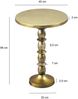 Beistelltisch Gold 40cm Aluminium Tisch Rund - Anstelltisch Raw Finish - Design Wohnzimmertisch Dekotisch - Metalltisch Orientalisch Modern - Sofatisch Couchtisch Handmade Bild 4
