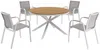 Vente-unique - ZEYVA Garden dining set Metall Weiß - B 65 cm125,5 cm x H 74 cm86,5 cm x L 52 cm125,5 cm Bild 2