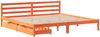 vidaXL Massivholzbett ohne Matratze Wachsbraun 200x200 Kiefernholz 3301562 Bild 3