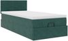 vidaXL Ottoman-Bett mit Matratze & LEDs Dunkelgrün 90x190 cm Samt 3312593 Bild 5