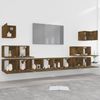 8-tlg. TV-Schrank-Set Räuchereiche Holzwerkstoff [3120290] Bild 3