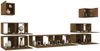 8-tlg. TV-Schrank-Set Räuchereiche Holzwerkstoff [3120290] Bild 4