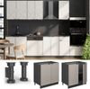 Spülenunterschrank Fame-Line GrauBeige 80 cm mit Regal, AP Marmor Vicco Bild 3
