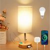 TUWENA LED Nachttischlampe LED-Schreibtischlampe mit USB-A/C-Anschlüssen und Touch-Dimmer Bild 5
