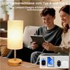 TUWENA LED Nachttischlampe LED-Schreibtischlampe mit USB-A/C-Anschlüssen und Touch-Dimmer Bild 3