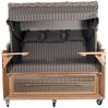 Strandkorb Kampen Spezial 3-Sitzer White Oak Set 1 inkl. Industrierollen und Hydraulikdämpfer Bild 2