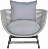 Loungesessel Suka aus Aluminium, modern und wetterfest, hellgrau, gepolstert für Outdoor Bild 3