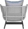 Loungesessel Suka aus Aluminium, modern und wetterfest, hellgrau, gepolstert für Outdoor Bild 2