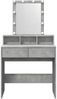 vidaXL Schminktisch mit LED-Beleuchtung Betongrau 80x41x144,5 cm 848181 Bild 5