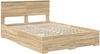 vidaXL Bettrahmen mit Kopfteil Sonoma-Eiche 140 x 190 cm Holzwerkstoff 3410897 Bild 4