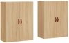 vidaXL Wandschränke 2 Stk. Sonoma-Eiche 69,5x34x90 cm 3195598 Bild 2