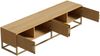 TV-Board MDF/Spanplatte mit Holzmaserung, 4 Türen & Soft-Close, 180x40x40 cm, Holzfarbe Bild 3