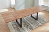 Baumkantentisch Akazie stonefarben 120 (200) x 90 cm Ansteckplatten schwarz NORINA 155644311 Bild 2