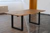 Baumkantentisch Akazie stonefarben 120 (200) x 90 cm Ansteckplatten schwarz NORINA 155644311 Bild 3