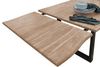 Baumkantentisch Akazie stonefarben 120 (200) x 90 cm Ansteckplatten schwarz NORINA 155644311 Bild 4