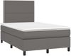 vidaXL Boxspringbett mit Matratze & LED Grau 120x190 cm Kunstleder 3270291 Bild 3